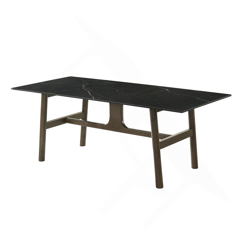 Destin Ceramic & Walnut Finish Dining Table