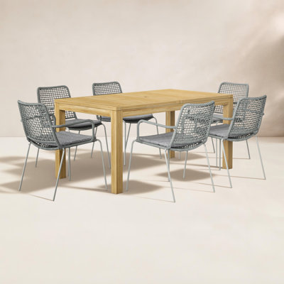 Anautica 63" Teak Patio Dining Set