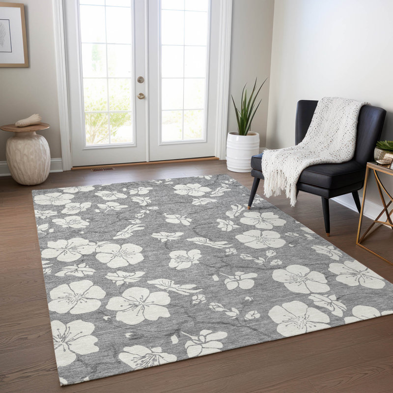 Tapis intérieur / extérieur gris Ensa , 10 pi x 14 pi