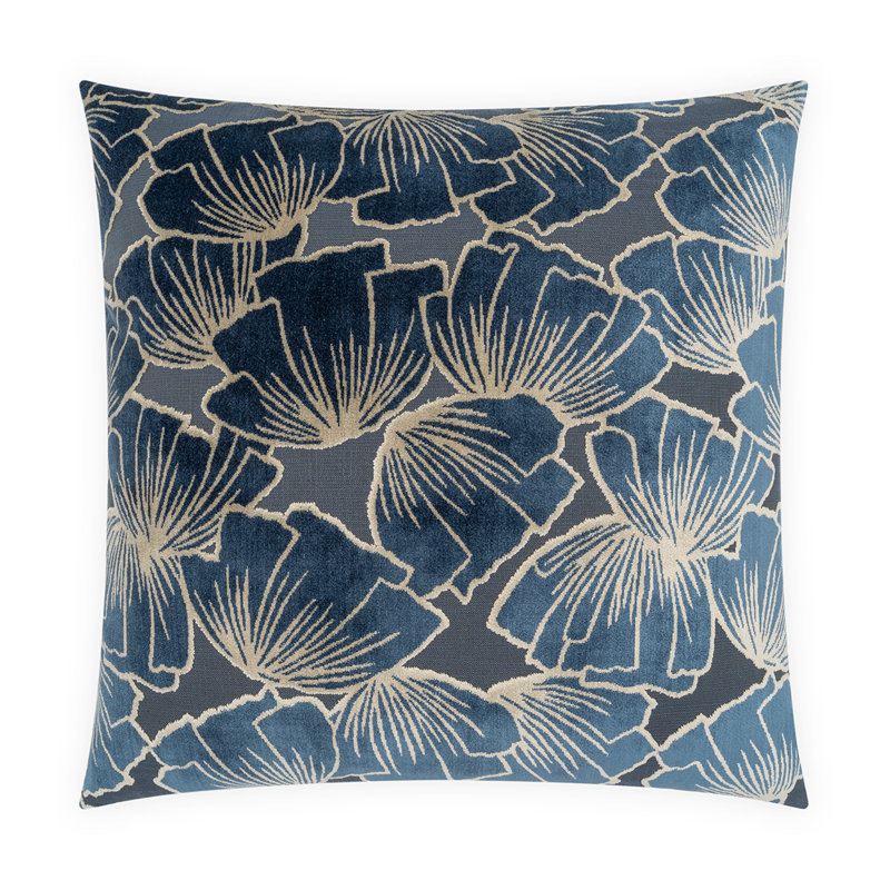 Gweneth Square Pillow Cover & Insert, Square 22", Indigo
