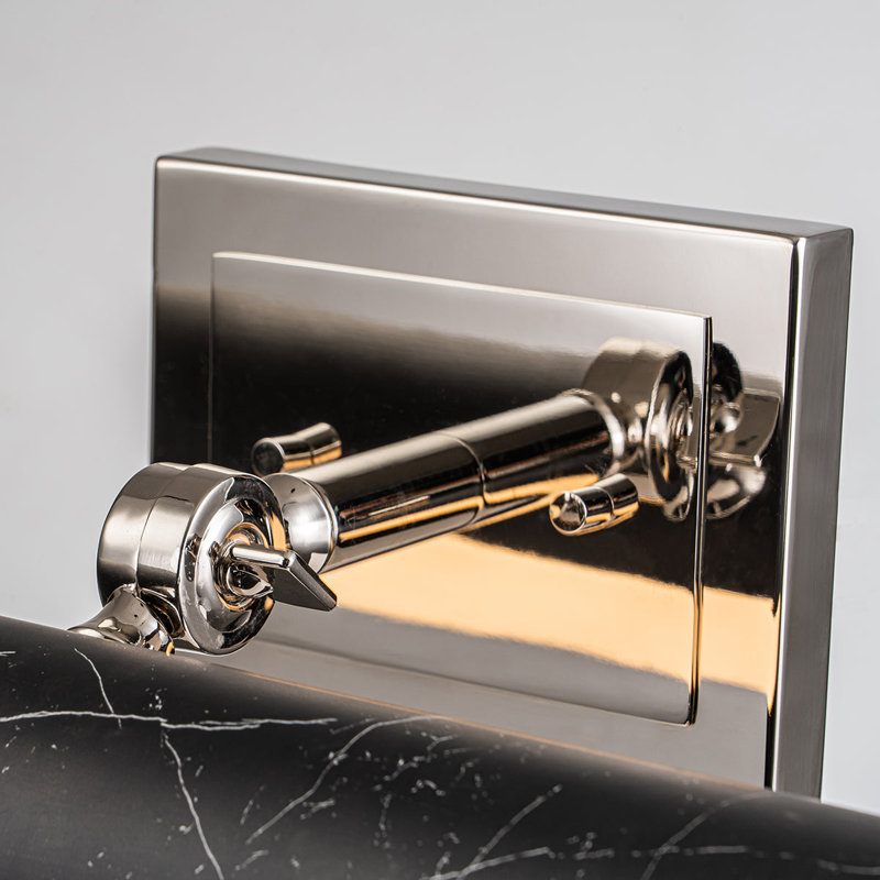 Coates Medium Picture Light, Polished Nickel/Satin Black