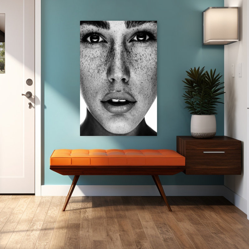 «Freckles Beauty», art mural contemporain abstrait, H 48 po x l 32 po