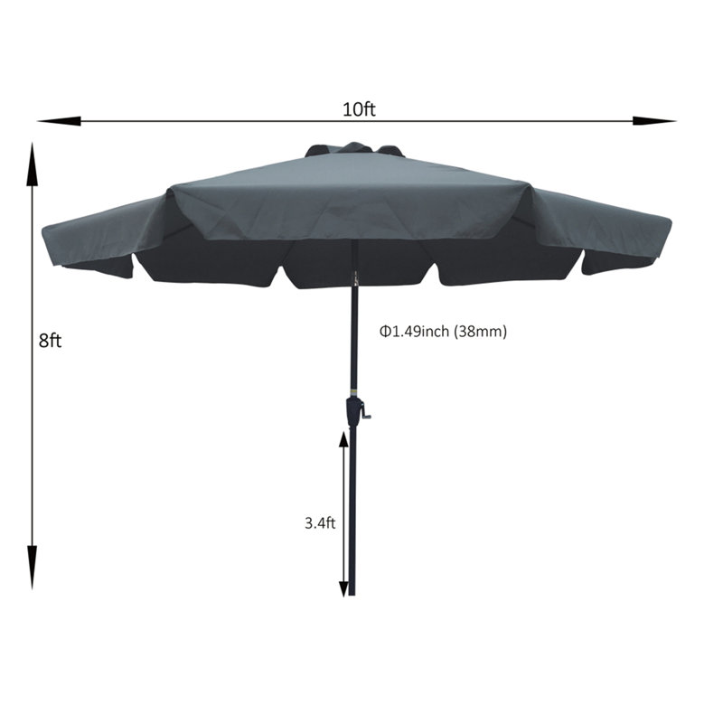 Parasol d'extérieur avec rabat