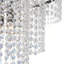 Lustre en cristal 6 niveaux à gradateur