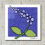 «Floral abstrait sur pervenche» par St. Hilaire Elizabeth-1839371299