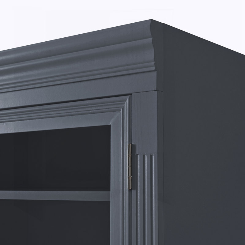 Armoire de rangement avec 3 tiroirs, tablettes réglables et prise de courant, Gris