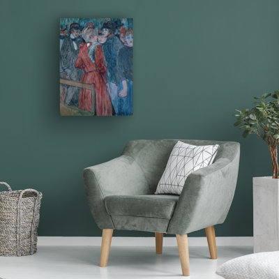 " Wrapped Canvas Wall Art - Henri De Toulouse Lautrec 'At The Moulin De La Galette' Wall Art For Living Room, Bedroom, Or Office Décor - 18x24 " by Henri De Toulouse Lautrec