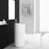 35.38" Tall Circular Pedestal Bathroom Sink with Overflow