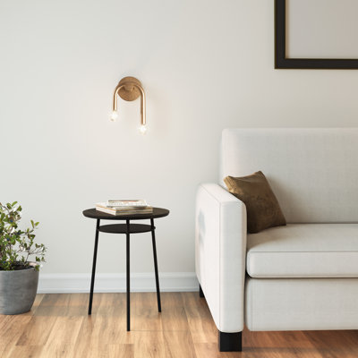 Steel Armed 2-Light Modern Wall Sconce