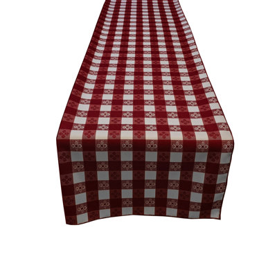Poplin Tavern Gingham Checkered Polyester Table Runner
