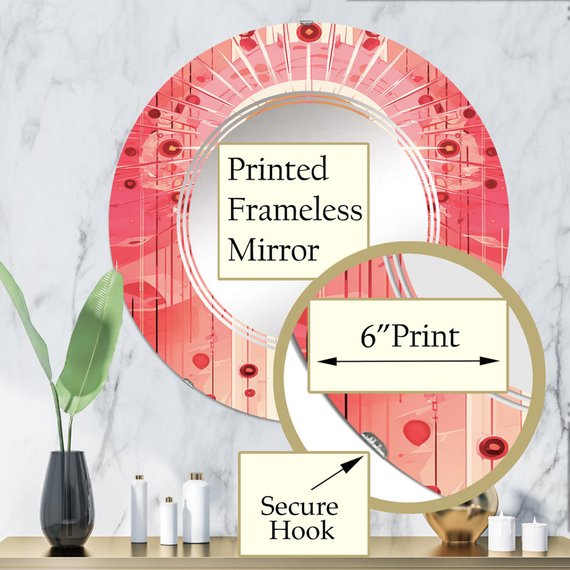 Azareu - Modern Wall Mirror Round, 32 po x 32 po