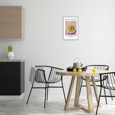 Traditional Rigatoni Pasta Framed Giclee, design by Andreas Magnusson