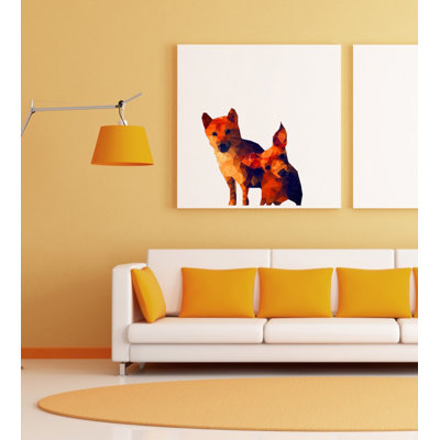 Adhésif décoratif chiens polygonaux