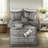 Luxury Bedding Sets Polyester Jacquard Grey Queen For Modern Home