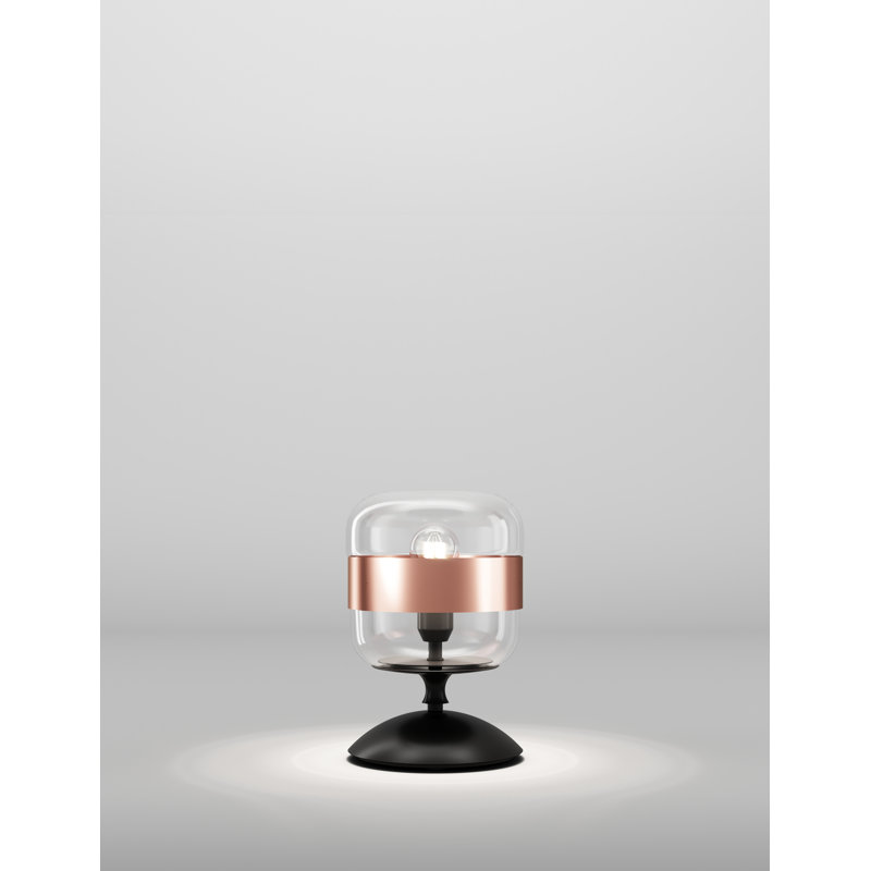 Futura Table Lamp, 11" H x 8" W x 8" D, Crystal Copper