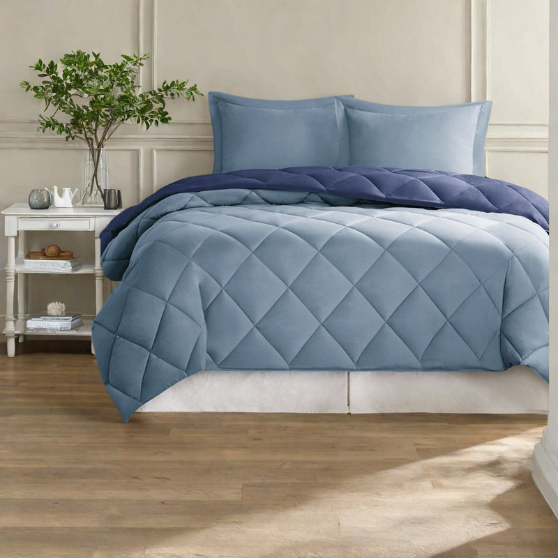 Reversible King Bedding Sets, Polyester Comforter With Modern Style