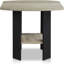 Ensemble de tables de bout à 2 niveaux Simple Design (paquet de 2) - chêne français gris / noir