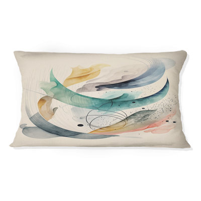 Soft Minimalist Abstract - Abstract Minimalism Printed Throw Pillow