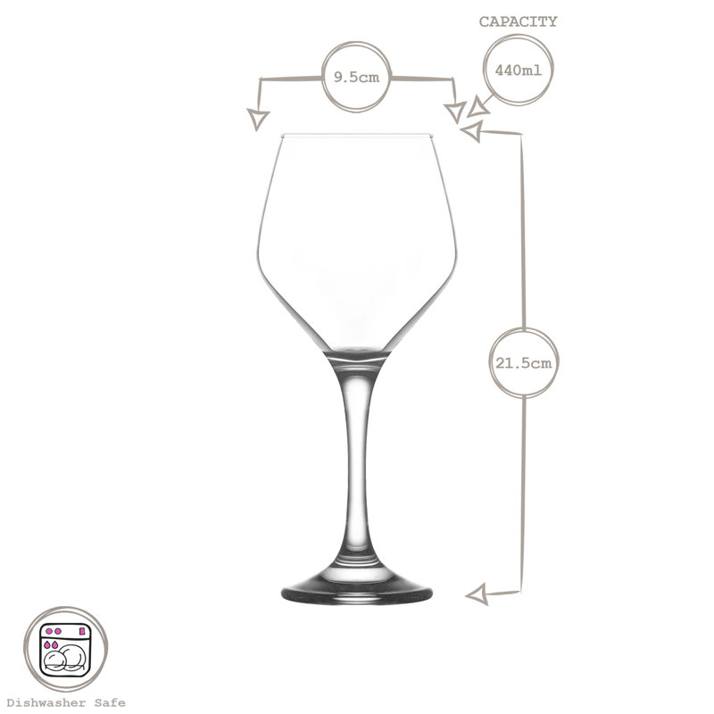 0.440ml Red Wine Glass