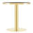 23.6" Round MDF sprayed with UV paint countertop, marble texture, gold stainless steel edging, metal table legs, modern light luxury edge/coffee table.