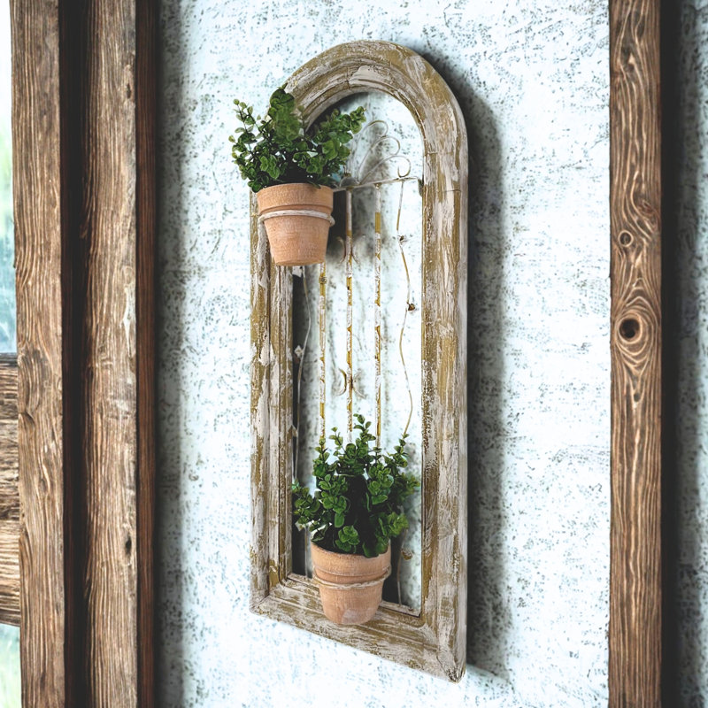 Pot à fleurs suspendu Rustic, Beige patiné