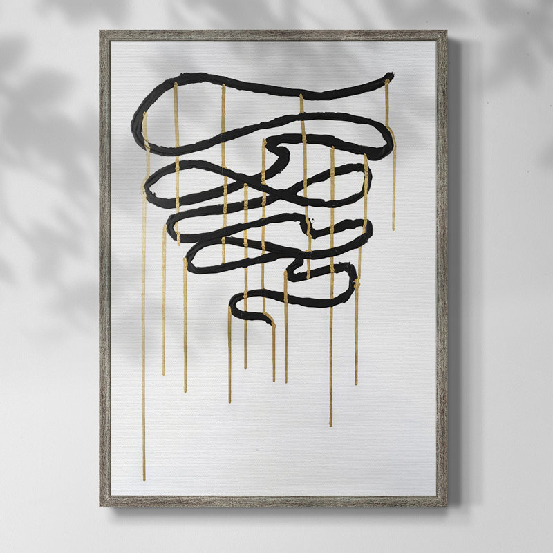 «Weeping Ribbon I», reproduction encadrée - bois massif, H 11 po x l 9 po