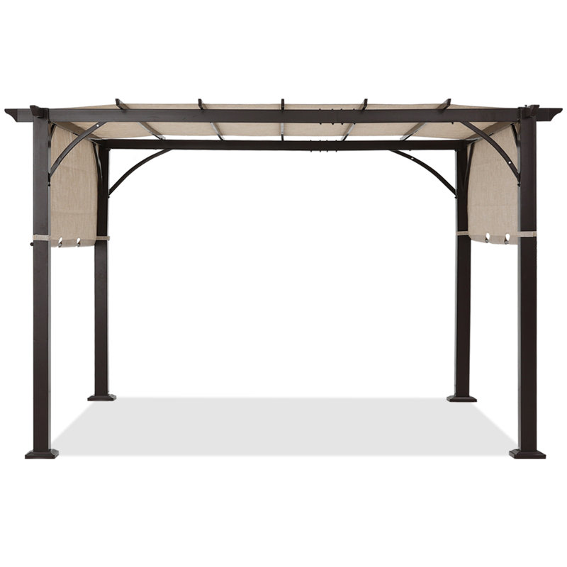 12 pi. L 10 pi. D Pergola en acier avec auvent