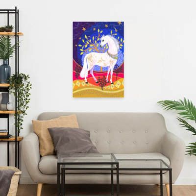 Art mural cheval majestueux abstrait contemporain