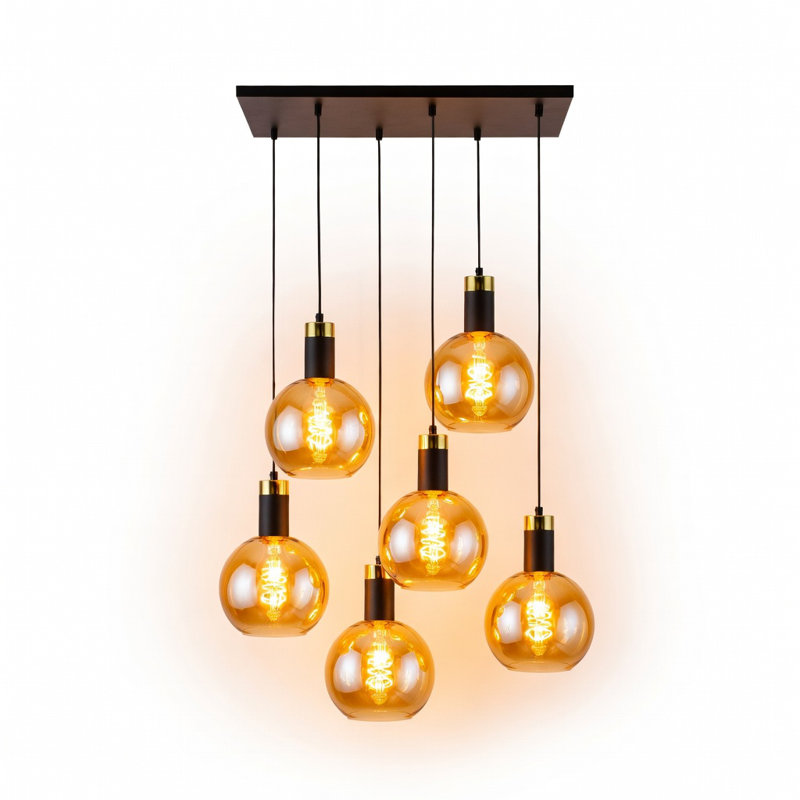 6 - Light Matte Black Pendant