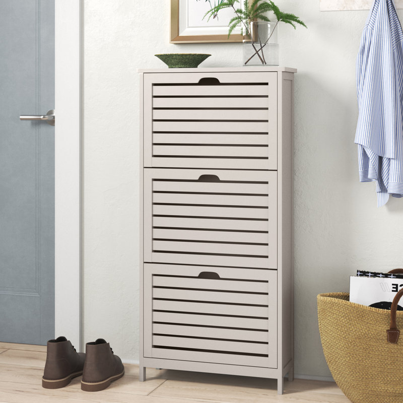 Sheringham 6 Pair Flip Down Shoe Storage, White