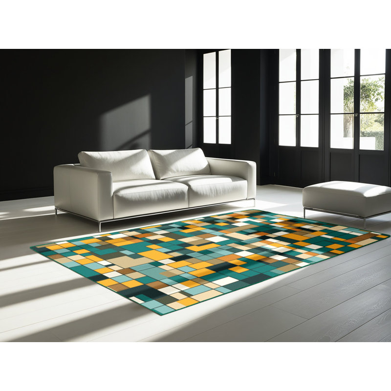 Soil Squares Rug, Rectangle 4' x 6'