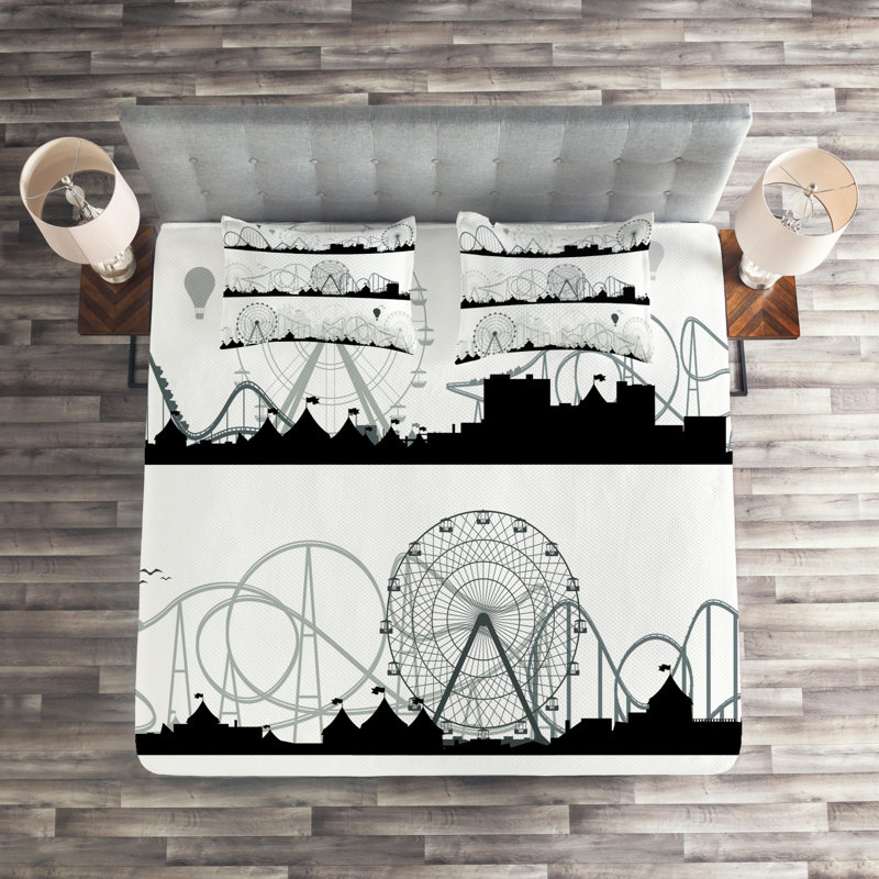 Modern & Contemporary Polyester Coverlet, King Bedspread + 2 Shams