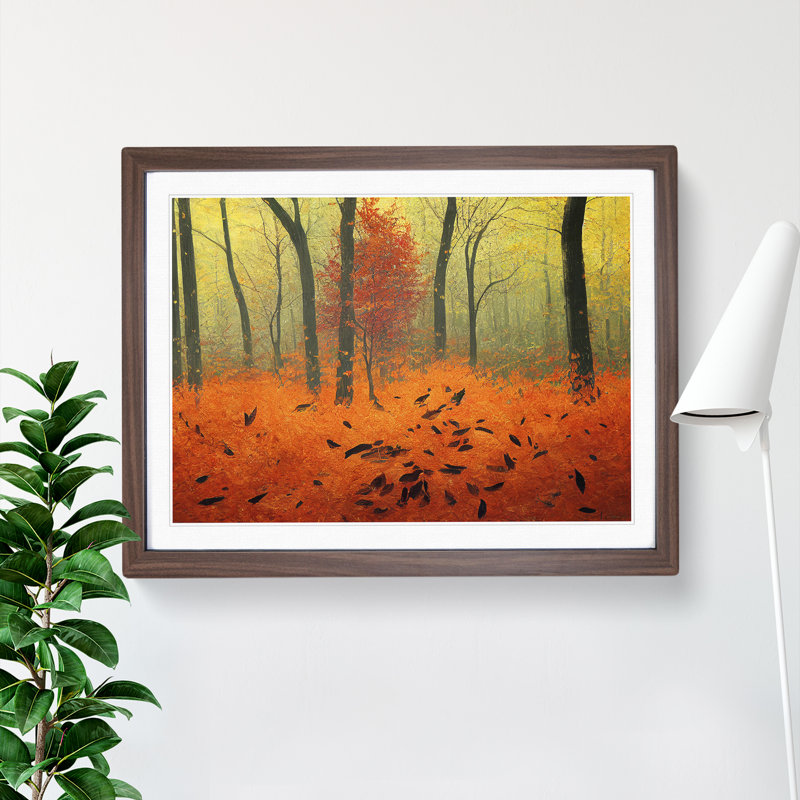 Beauteous Autumn Forest - Framed Print, Walnut, 25cm H x 34cm W x 2cm D