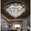 Lustre en cristal à motif floral de 61 cm (24 po) avec DEL à intensité variable 3000-6000 K