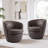 Aunna PU Leather Swivel Soft Cushion Accent Chair（Set of 2）-529062202
