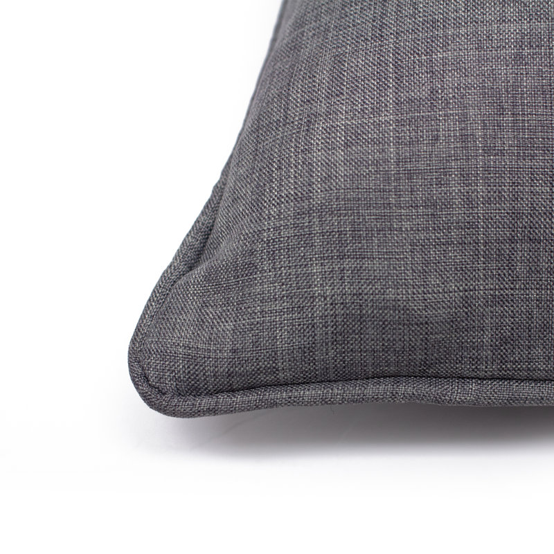 Square Cushion, Polyester/Polyfill, Silver