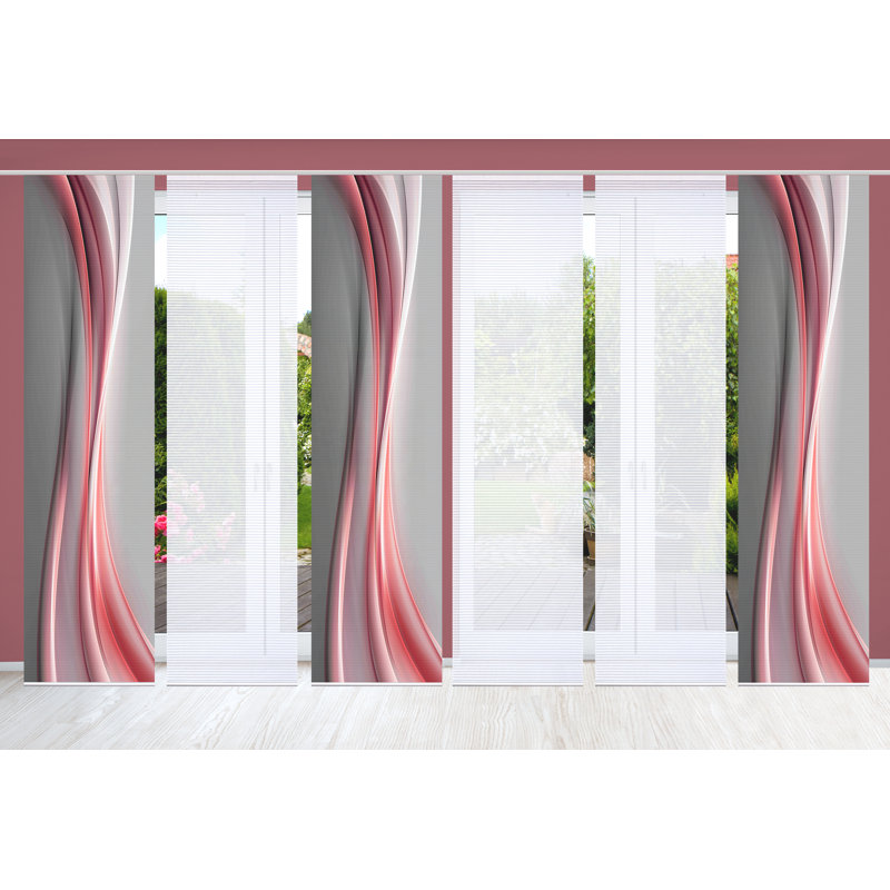 Semi Sheer Sliding Panel, White / opaline