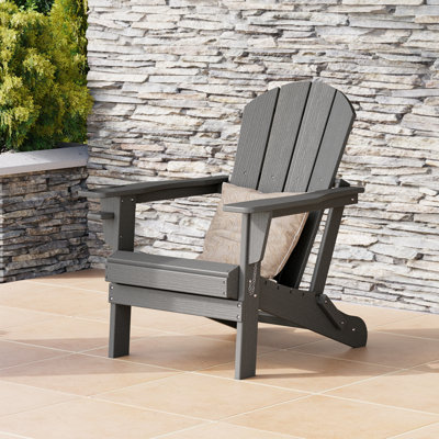 Outdoor Adirondack Chair With Cup Holder