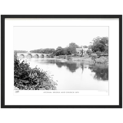 Atcham, Bridge And Church 1891 by Francis Frith - Single Picture Frame Print