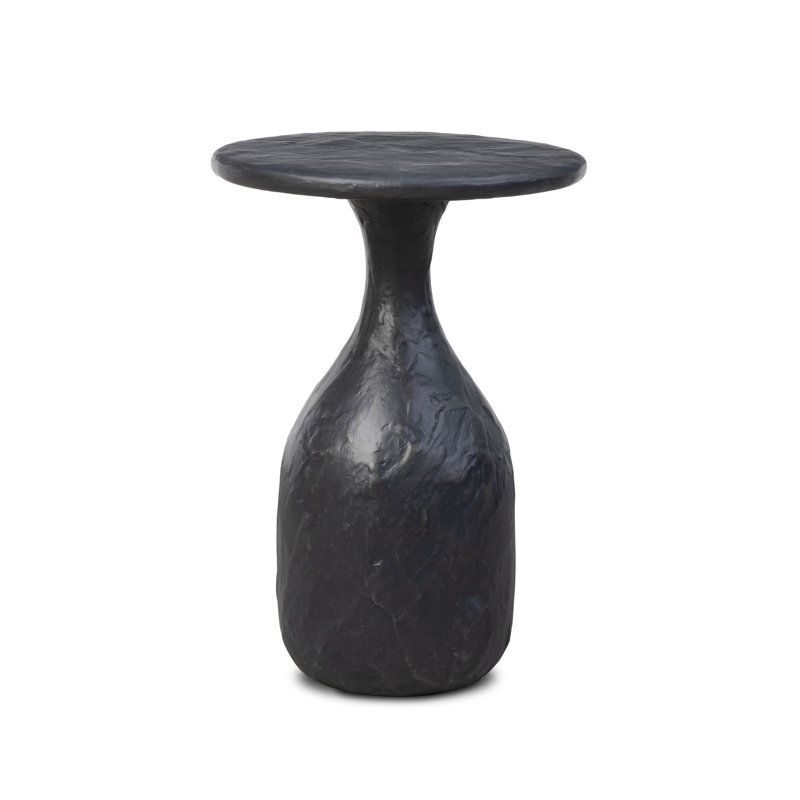 Cora End Table, Obsidian Concrete