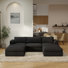 Canapé modulaire rembourré 5 pièces avec repose-pieds Boucle