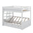 Wood Full Size Bunk Bed With Storage Staircase, Bedside Table And 3 Drawers-1638955809