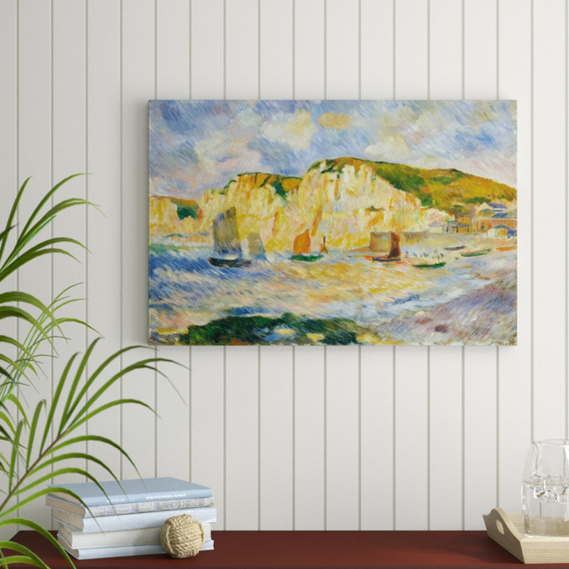 'Sea and Cliffs' by Auguste Renoir - Painting Print, 61cm H x 91cm W, Wrapped Canvas