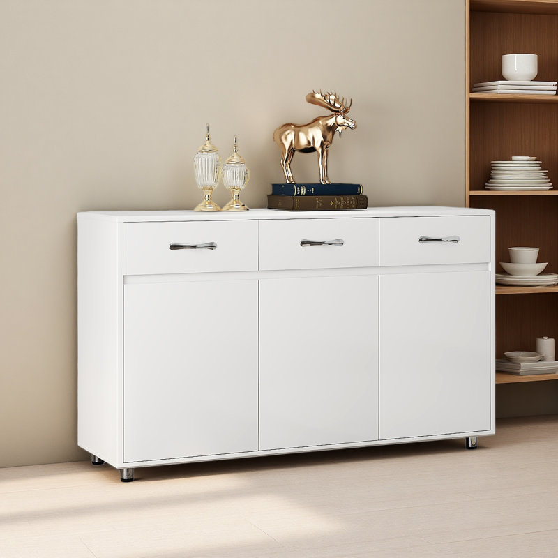 Table d'appoint Three Doors, Blanc