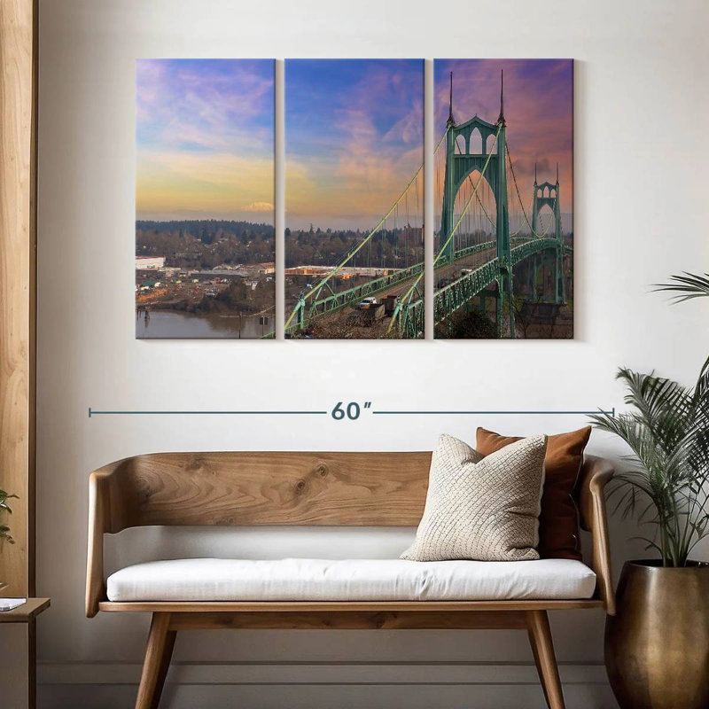 Lilie St Johns Bridge Oregon, 32" H x 50" W
