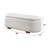 Sandro Beige Bouclé & Walnut Bench w/Storage