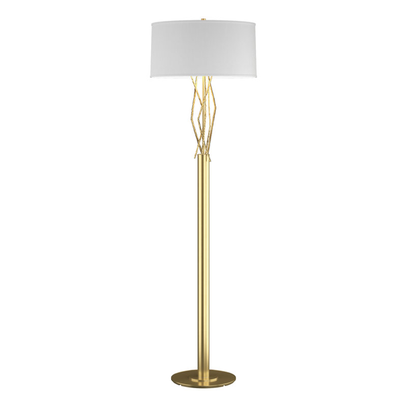 Brindille 61" Floor Lamp, Natural Anna, Modern Brass