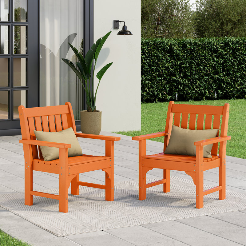 Poly Garden Arm Chair (Set Of 2), Orange