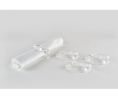 Lucite Napkin Ring "Knot"