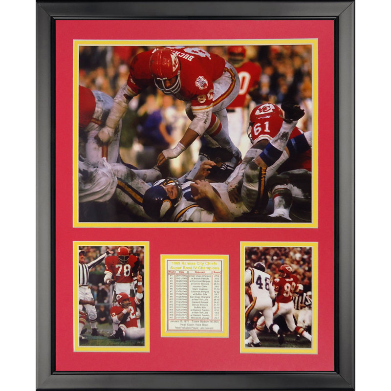 Kansas city chiefs-super étrave iv action encadrée memorabili NFL